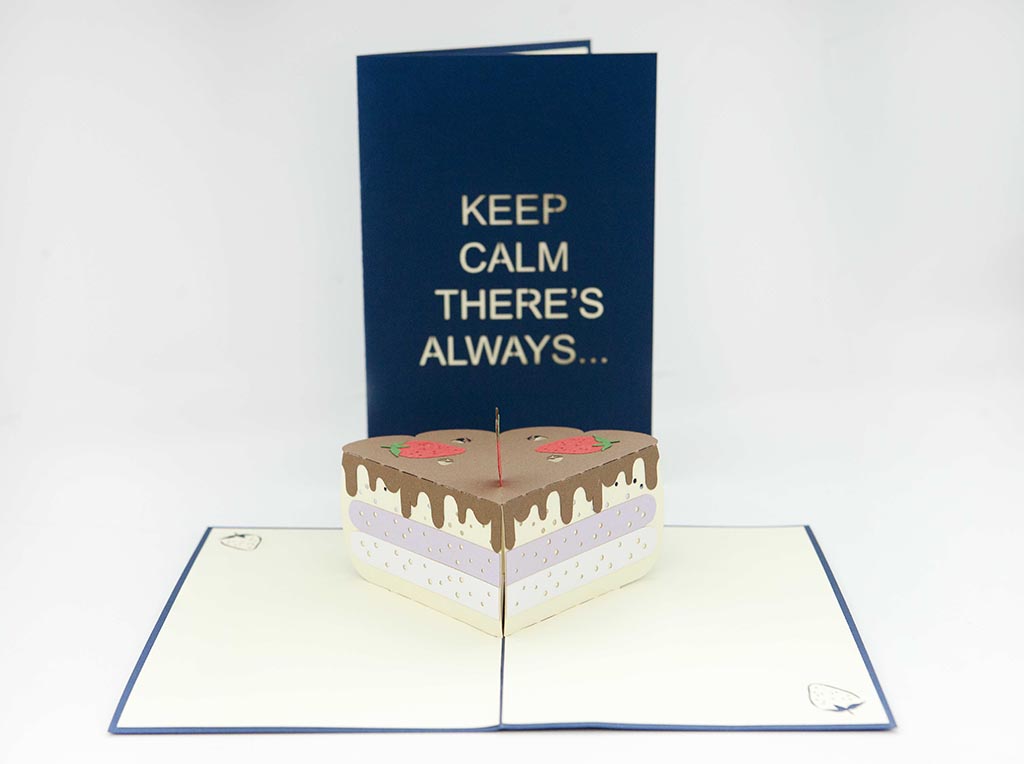 Keep Calm Cake Pop-Up Card