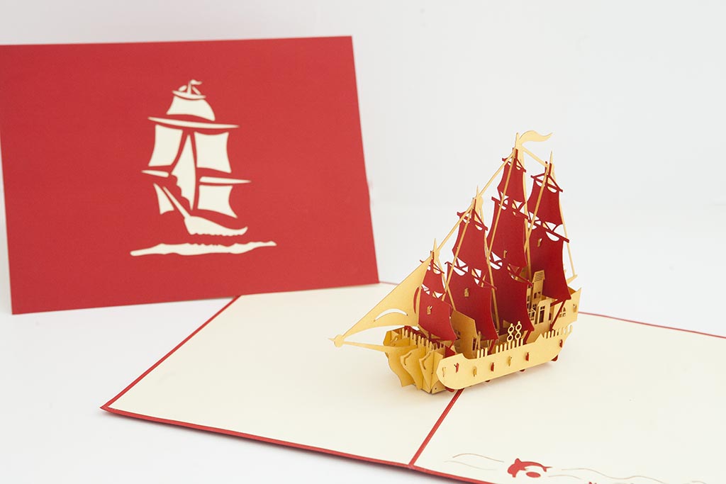 Ship Pop-Up Card - Pop-up Pigeon