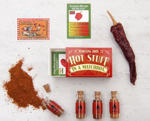 Hot Stuff Superhot Chilli Powders In A Matchbox